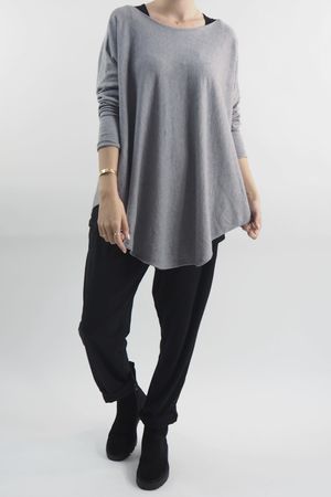 Laundry B Scoopy Knit Grey Marl
